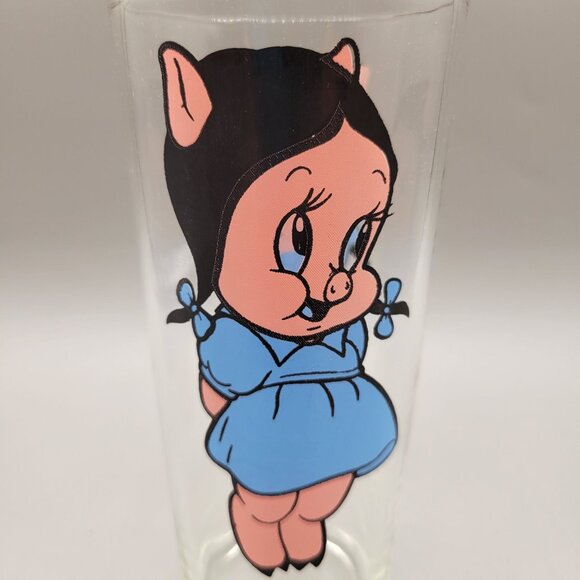 Petunia Pig 1970s Pepsi Collectors Series Drinking Glass Warner Bros - Picture 2 of 9